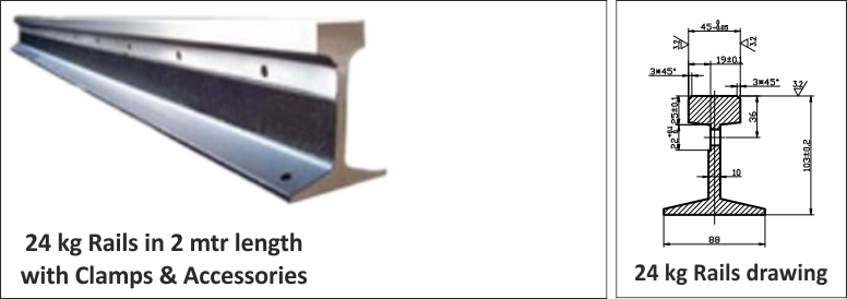 24 kgs guide rail for plasma cutting